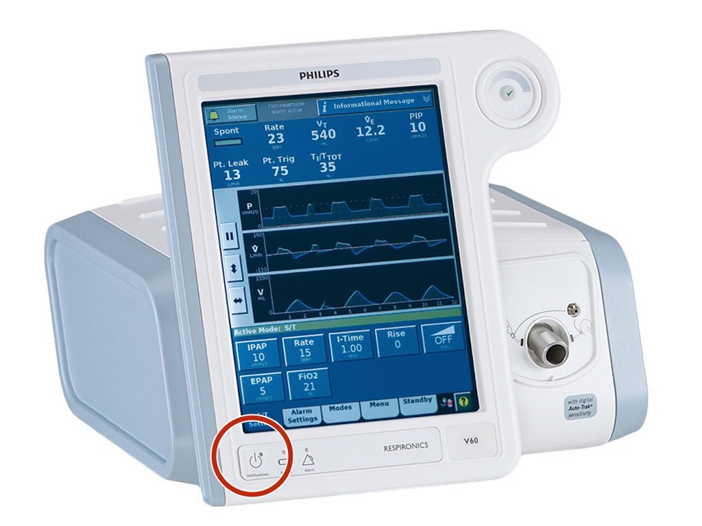 How to power down a Philips Respironics V60 - iFixit Repair Guide