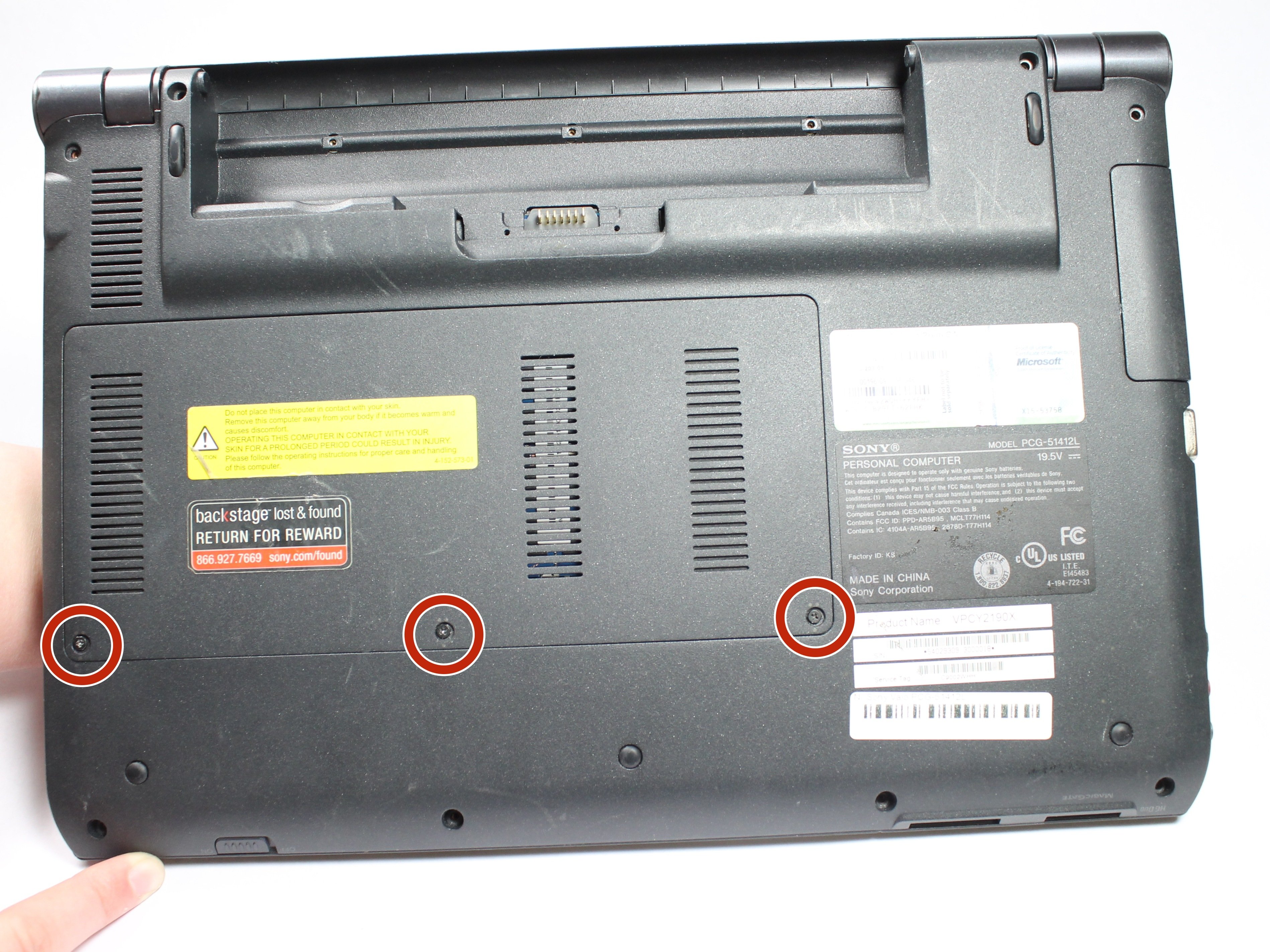 Sony Vaio PCG51412L Hard Drive Replacement iFixit Repair Guide