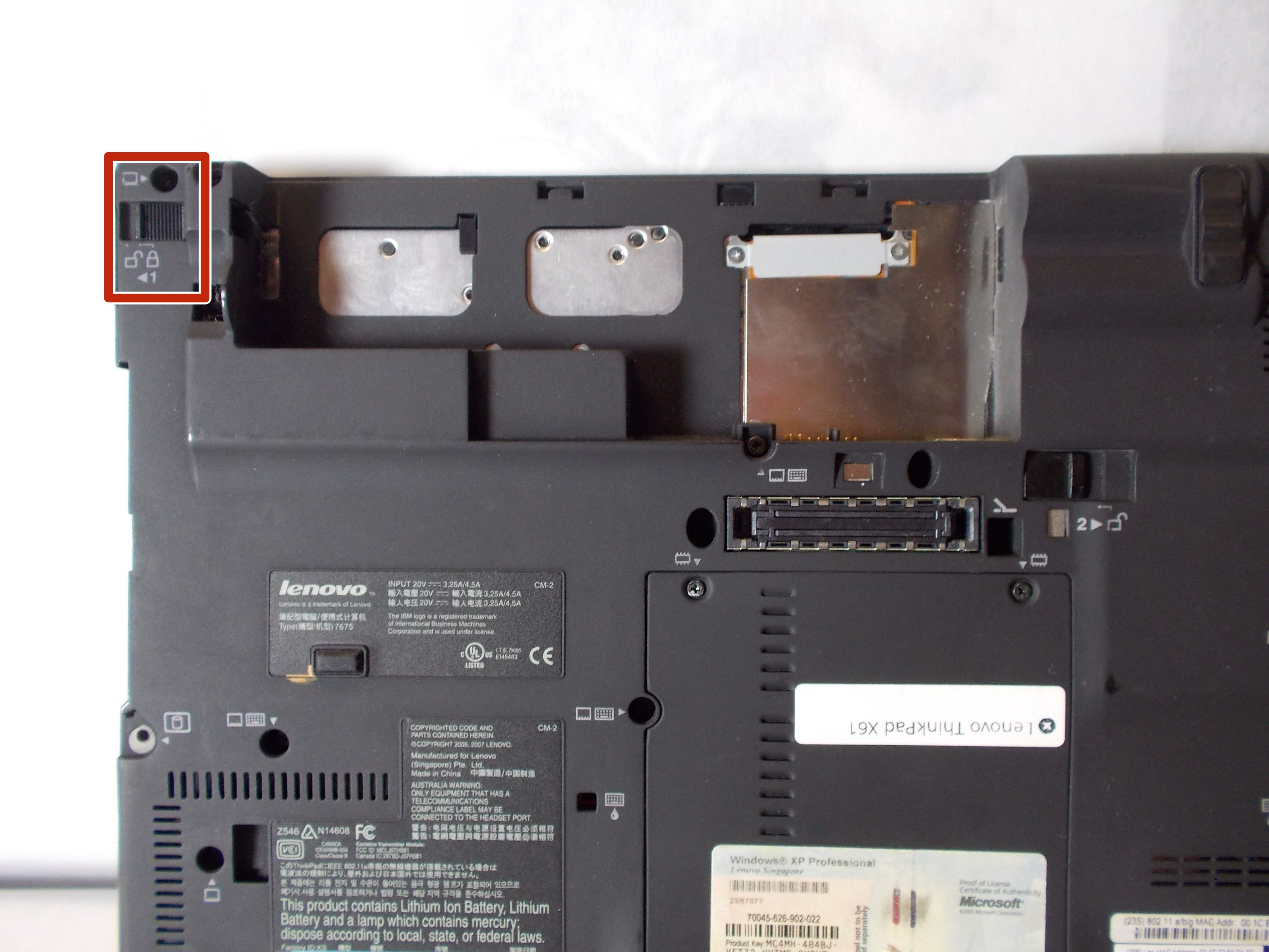 Lenovo ThinkPad X61 Battery Replacement