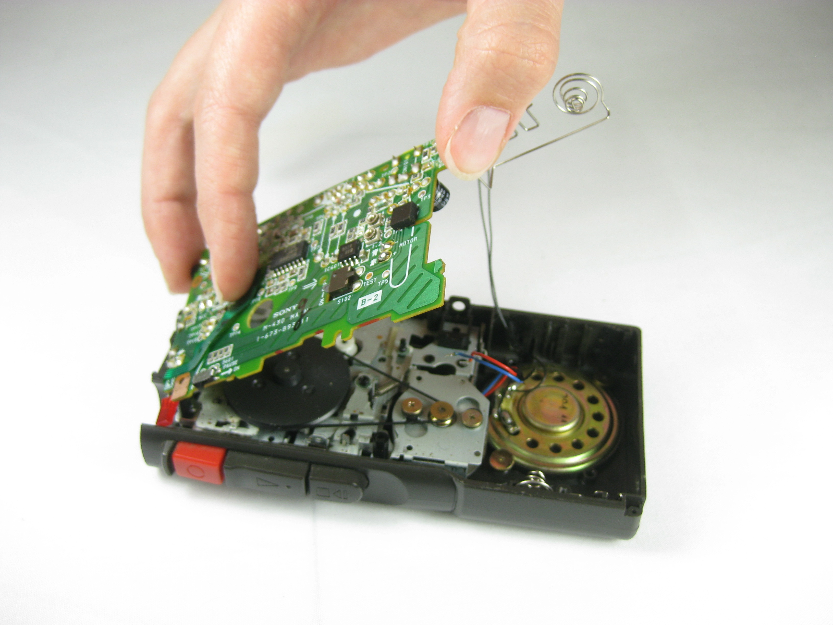 Sony M430 MicrocassetteCorder Motherboard Replacement iFixit Repair