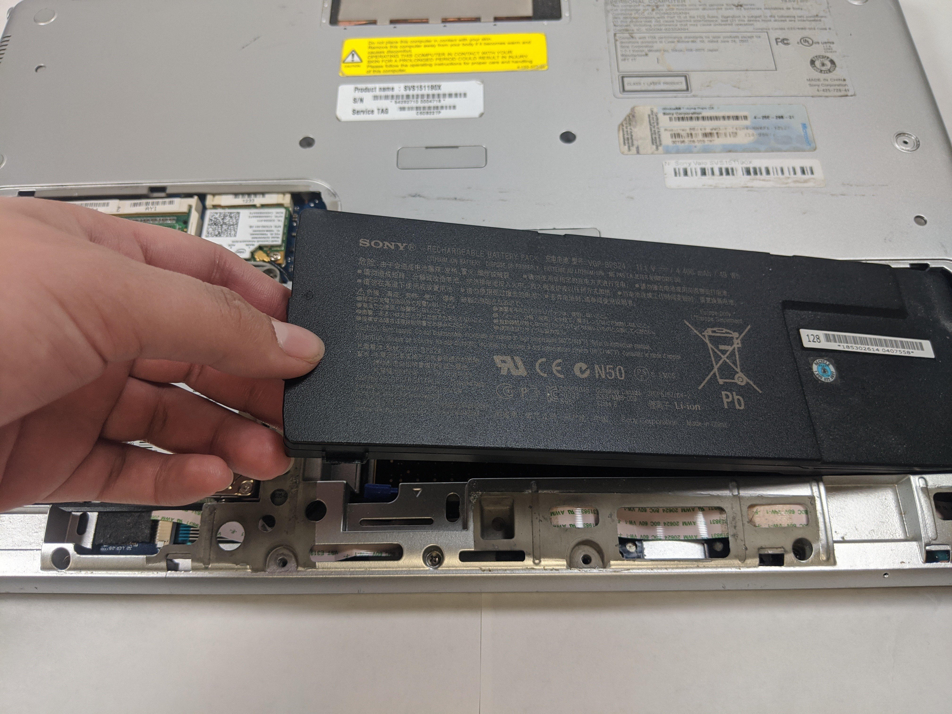 Sony Vaio SVS151190X Battery Replacement iFixit Repair Guide