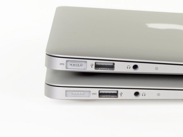 A stack of MacBook Air laptops