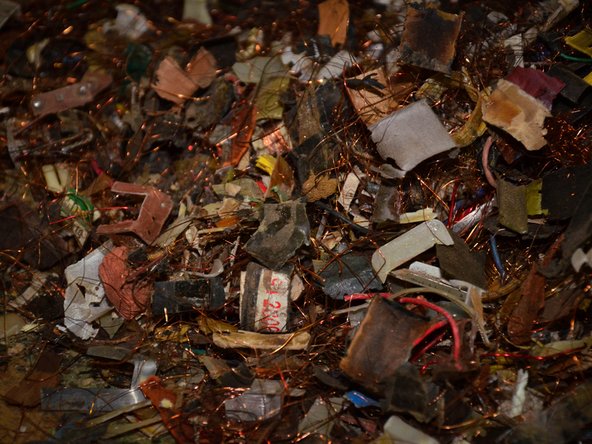 Pile of electronic waste