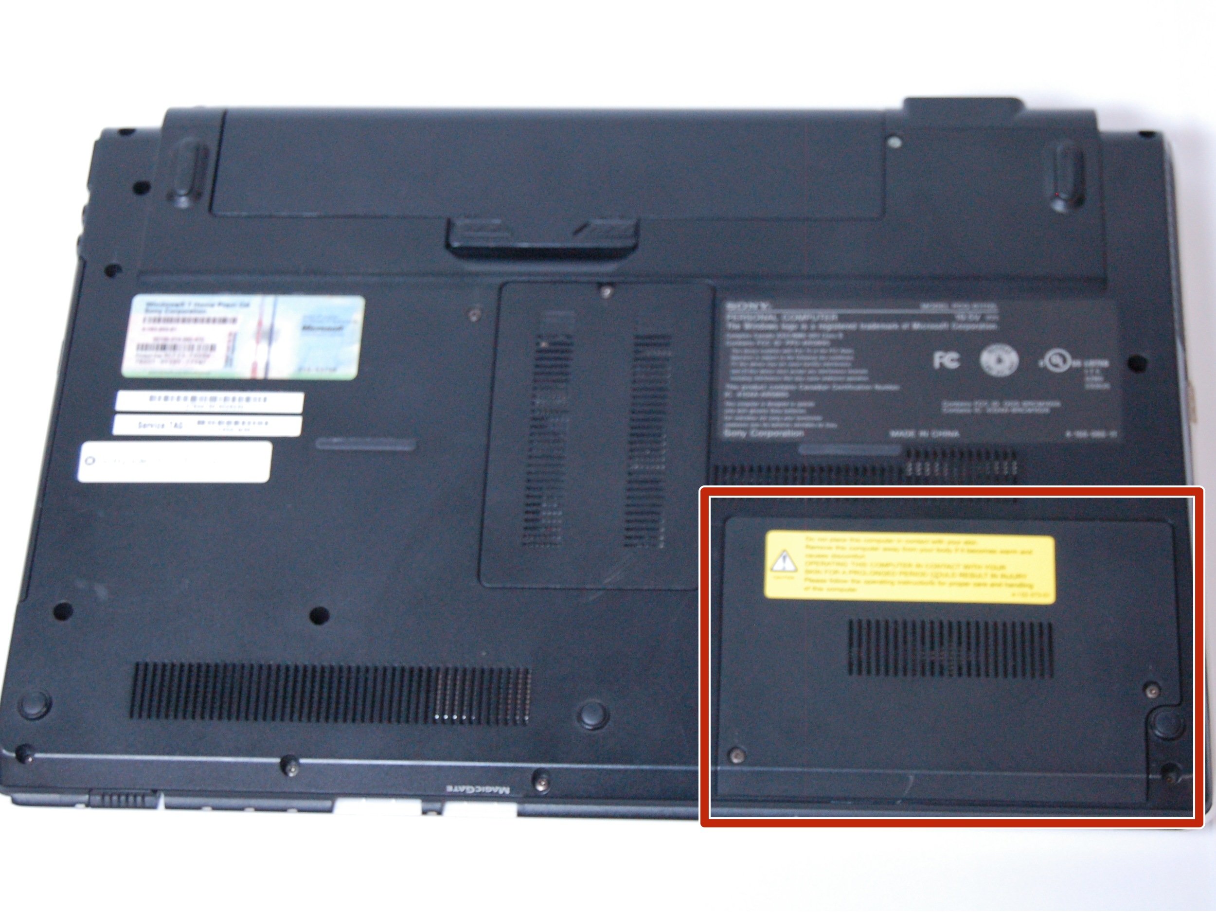 Sony Vaio PCG61112L Hard Drive Replacement iFixit Repair Guide