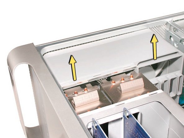 Image 1/2: Replacement Note: Before re-installing the front fan assembly in the enclosure, make sure that the fan cables are routed correctly in the fan channel. This can also be slightly tricky so pay attention to the alignment of the connectors on the fan unit and logic board.
