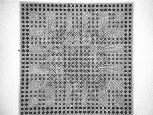 X-ray image of the Apple A4 processor