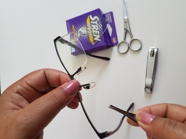 semi rimless glasses repair