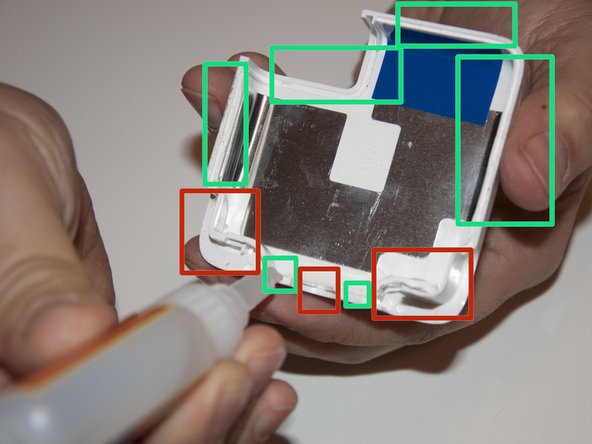 Image 1/1: Avoid the flap areas and the grommet area.