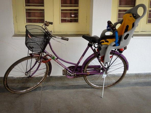 Bike at a bike repair shop in India