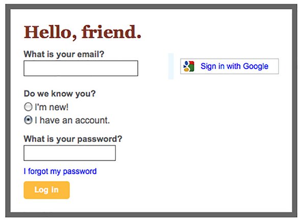 OpenID login page