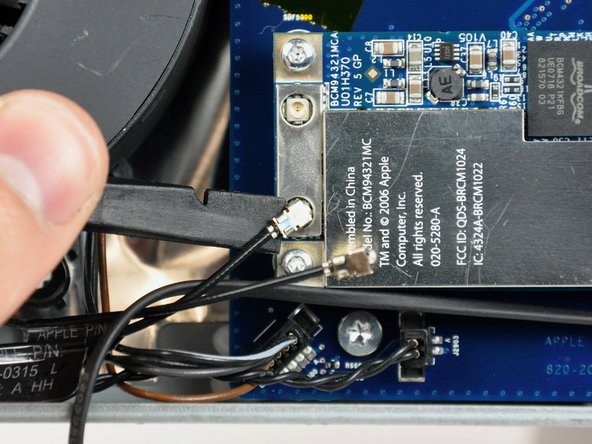 Image 2/2: Some models may have only one AirPort antenna wire.