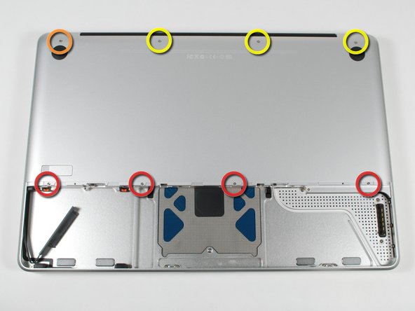 Image 1/1: Remove the following 8 screws: