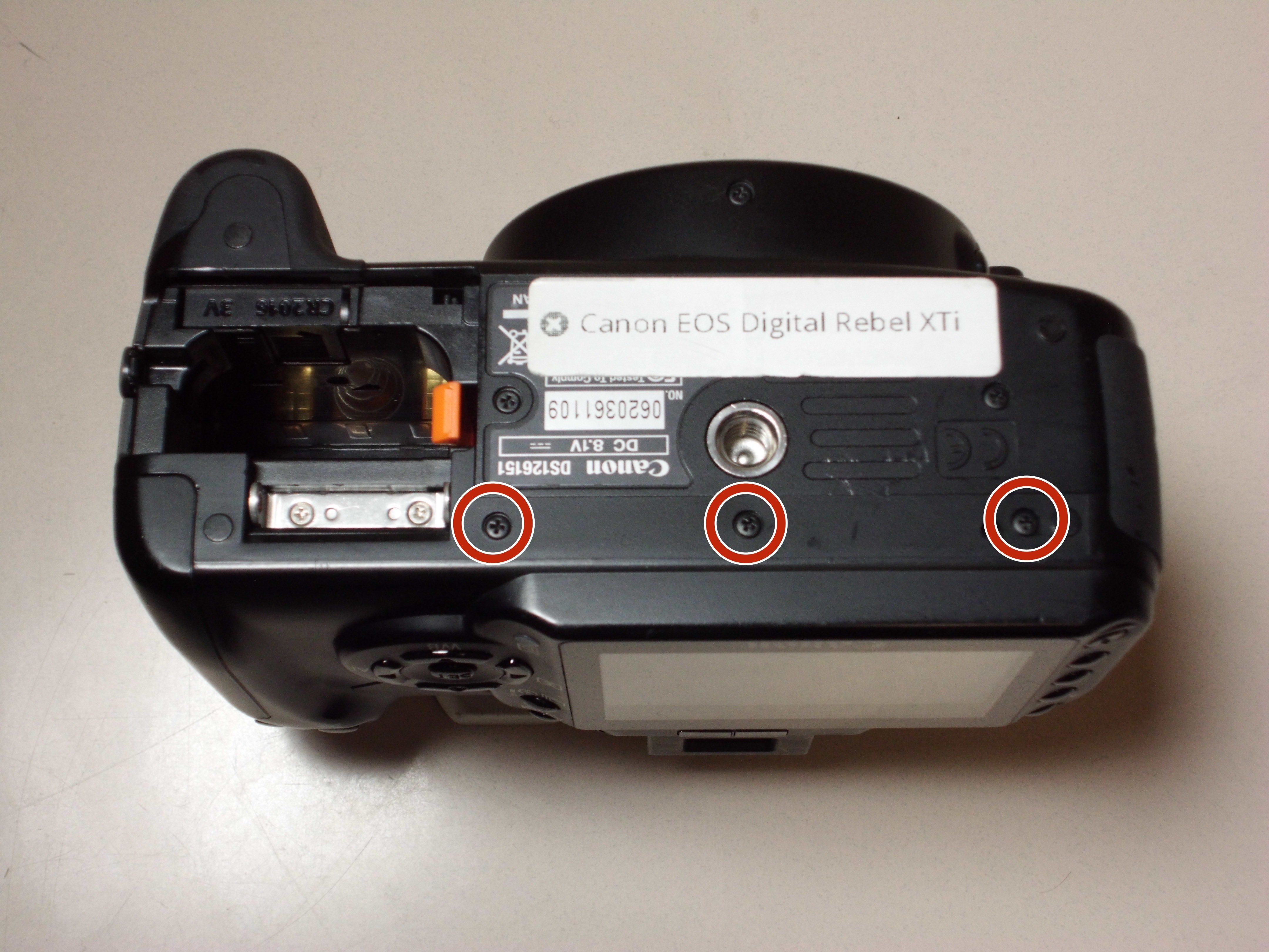 Canon EOS Rebel XTi Back Casing Replacement