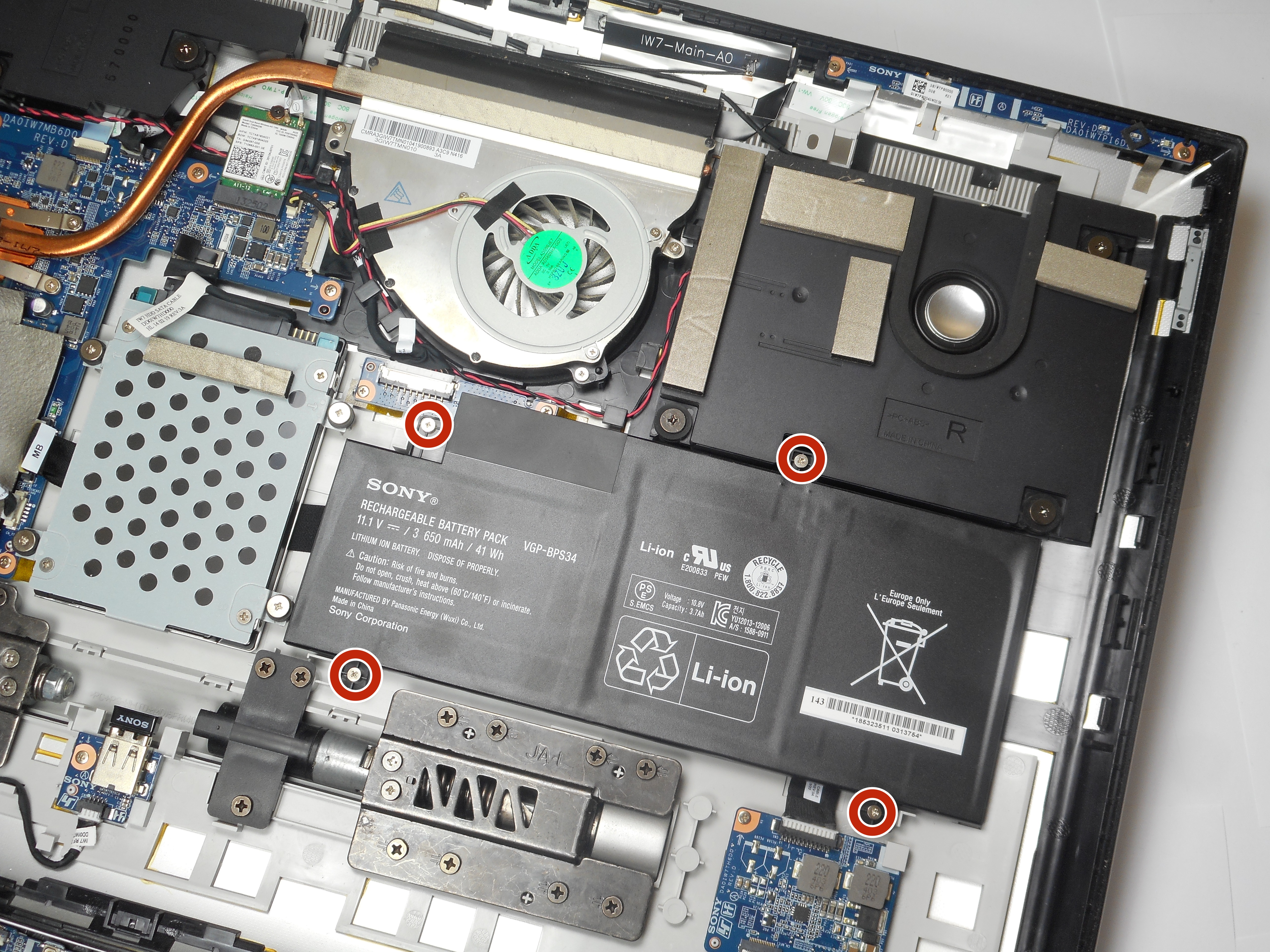 Sony Vaio Tap 21 SVT212A11L Battery Replacement iFixit Repair Guide