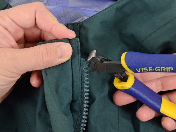 What are the steps to repair a zipper when its slider has come off?