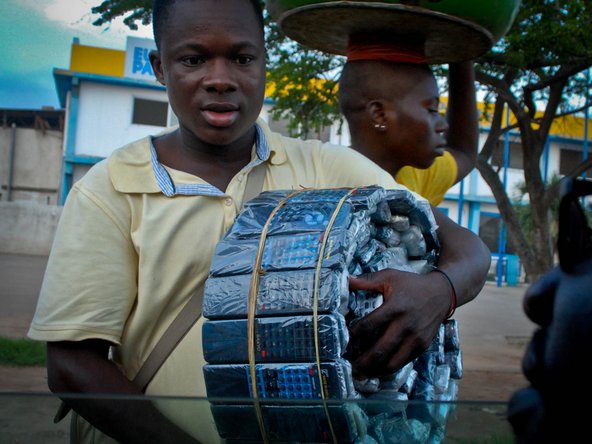 A young man at the Agbogbloshie electronics scrapyard