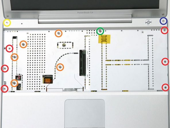 Image 1/1: Remove the following 14 screws: