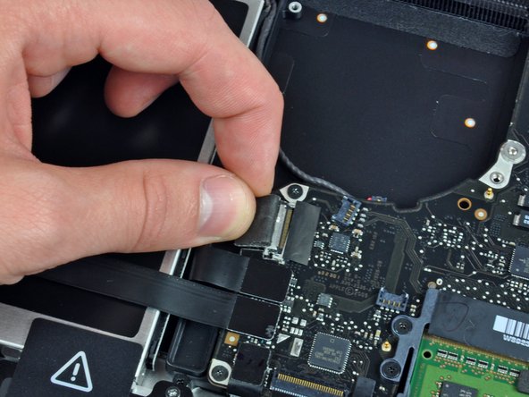 Image 1/1: This socket is metal and easily bent. Be sure to align the connector with its socket on the logic board before mating the two pieces.