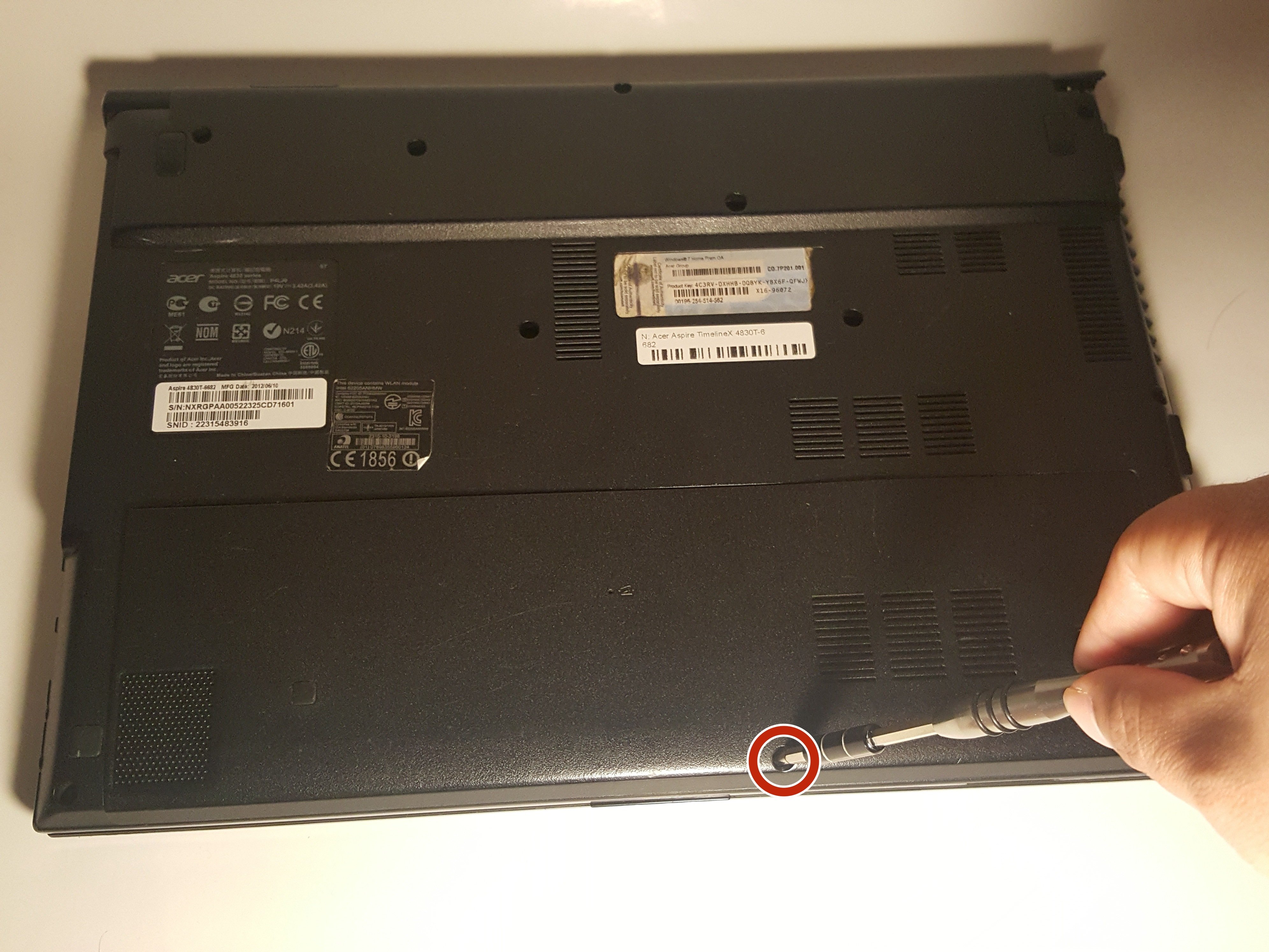 Acer Aspire TimelineX 4830T6682 Back Panel Replacement iFixit Repair