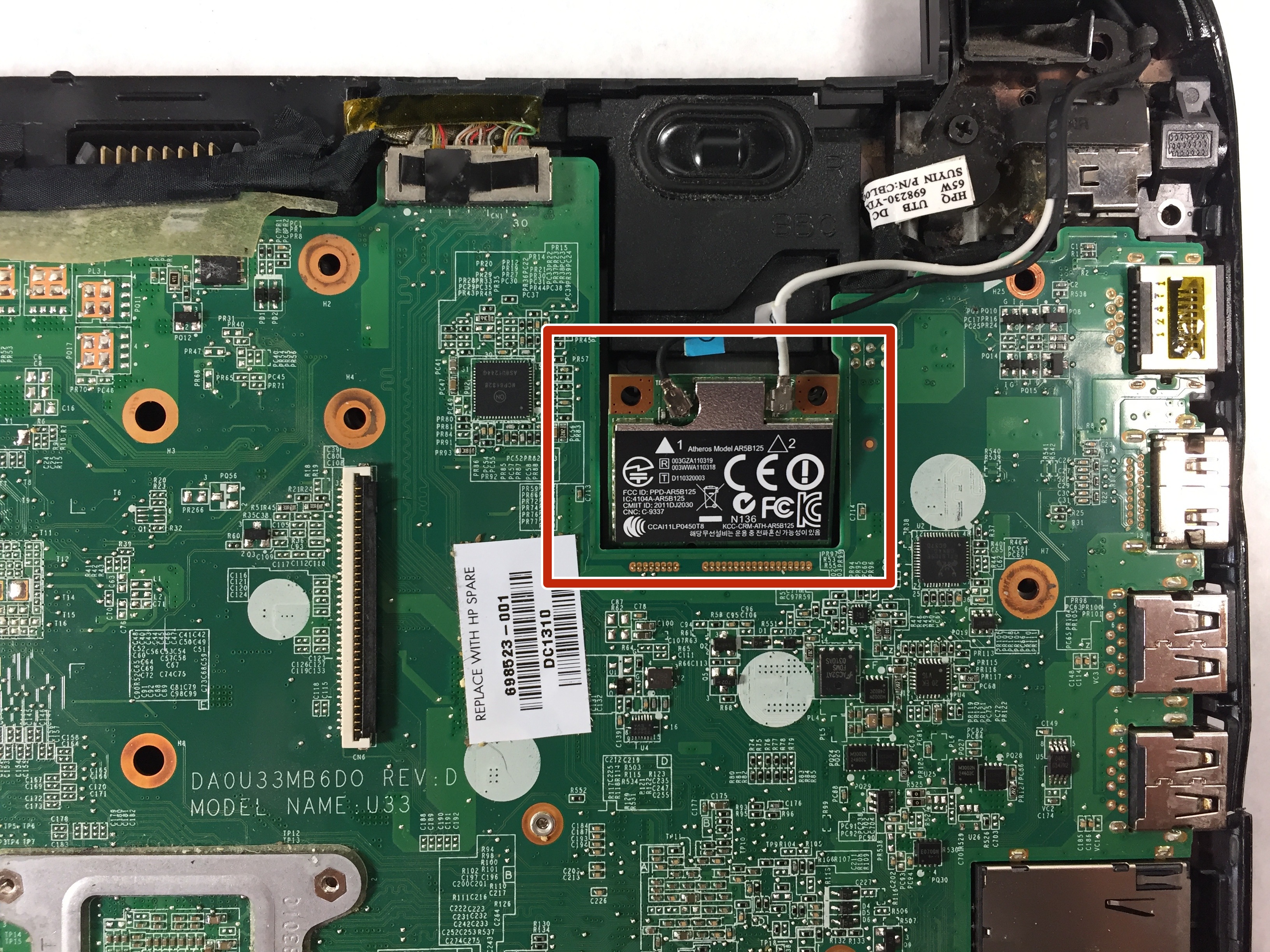 HP Pavilion 14b120dx Wireless Card Replacement iFixit Repair Guide
