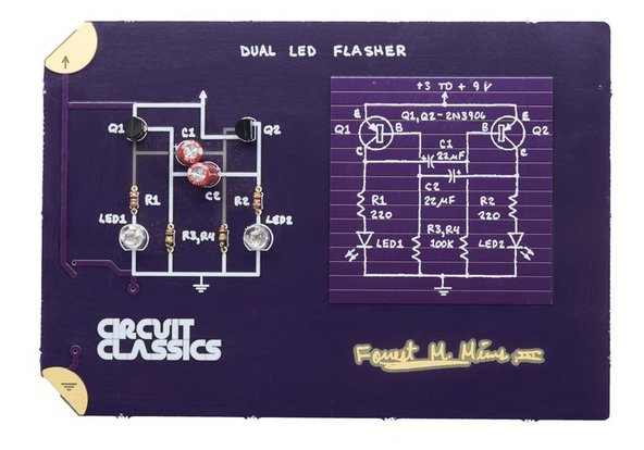 Circuit classics dual LED flasher