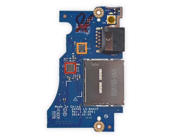 After some screwy disassembly, we free the I/O board and find: