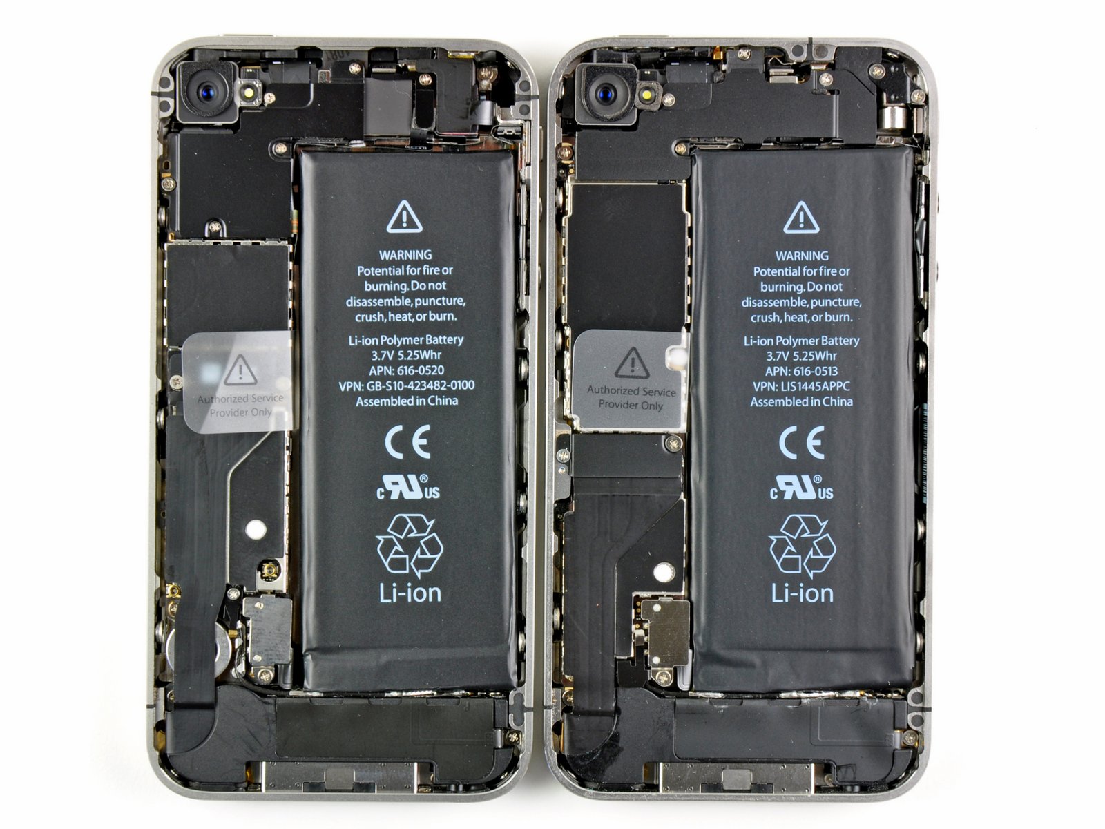 iPhone 4 teardown internals comparison