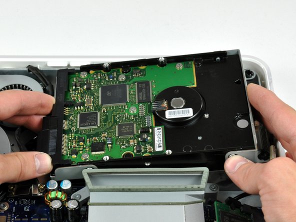Image 2/2: The hard drive is still connected to the motherboard.