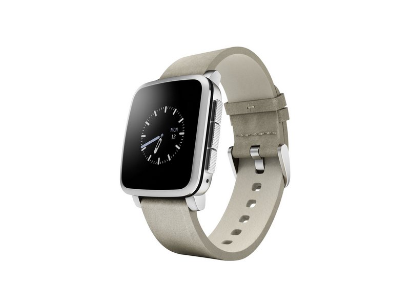 pebble time steel smartwatch