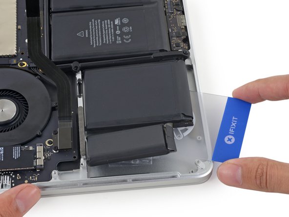 Leave the second card in the corner between the two left cells.