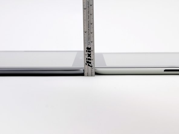 Size comparison between iPad and Samsung Galaxy Note 10.1