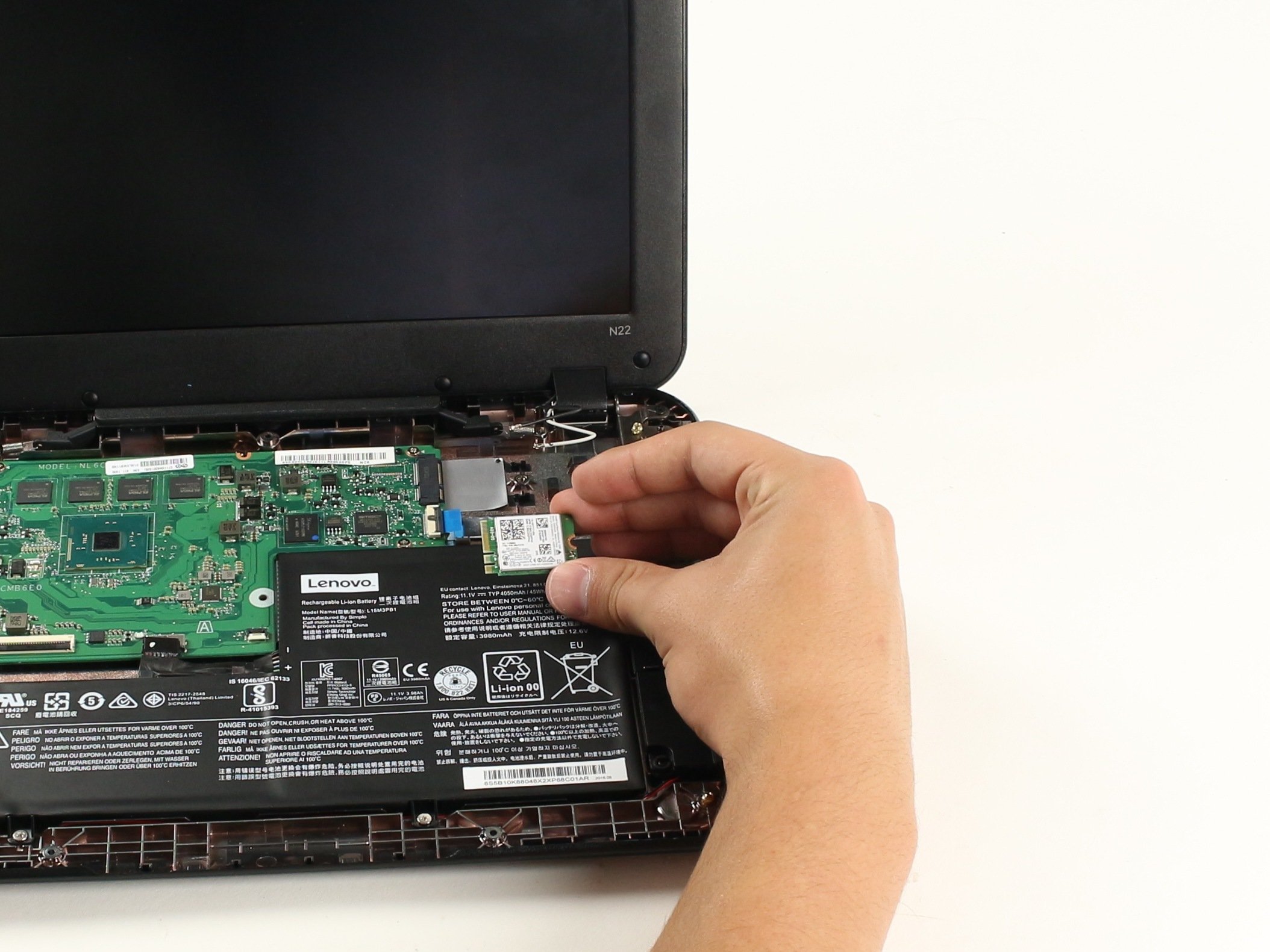 Lenovo N22 Chromebook Wireless Card Replacement iFixit Repair Guide