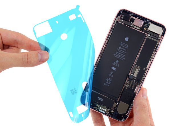 Completely separate the front adhesive liner(s) and discard it.