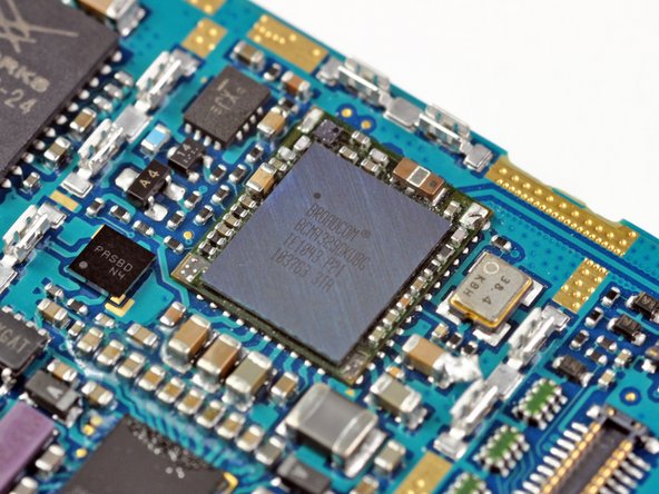 Hidden underneath an EMI cover is the Broadcom Wi-Fi chip.