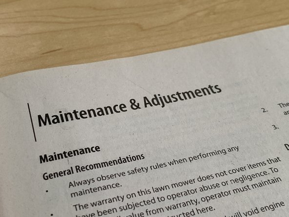 maintenance user manual