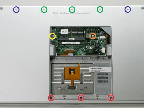 Image 1/1: Three 1.7 mm Phillips from the front edge of the battery compartment.