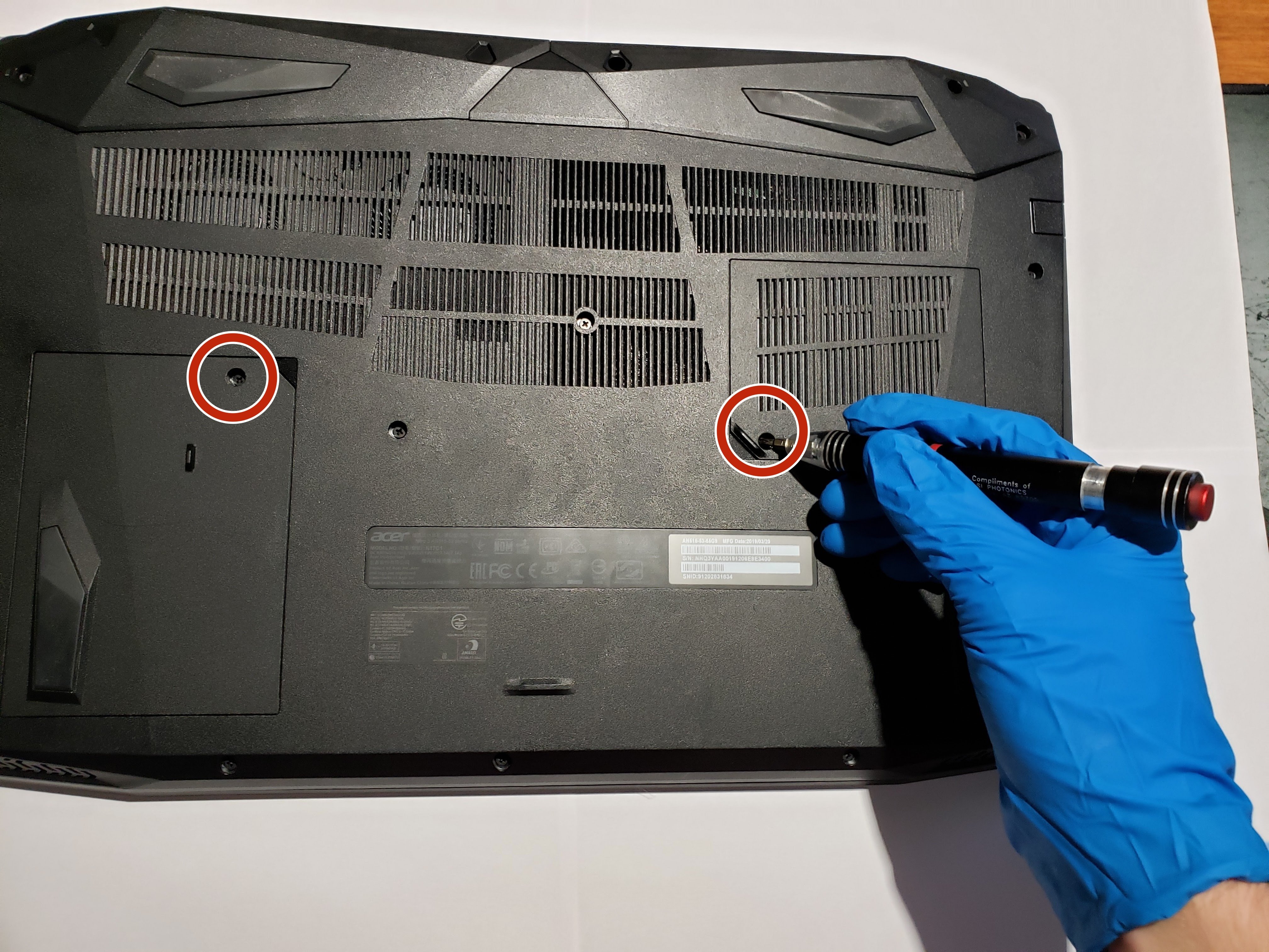 Acer Nitro V AN5155250WX Fan Replacement iFixit Repair Guide