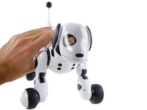 Zoomer the robot dog with a repaired USB port