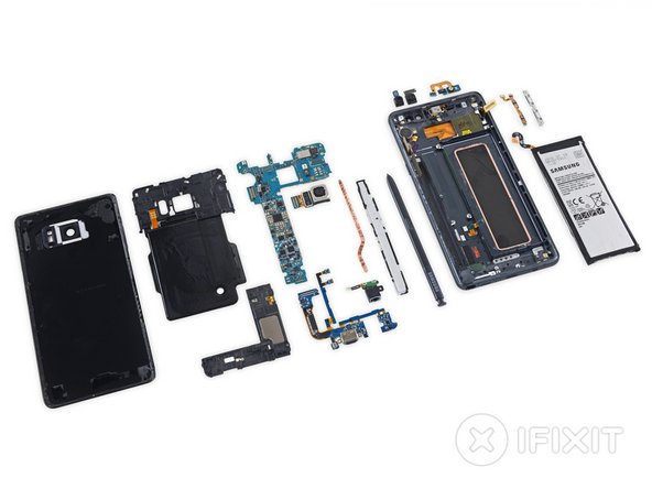 Samsung Note 7 exploded view (from iFixit)