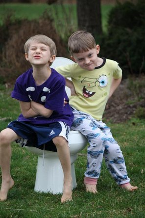 Two boys and the toilet that started iPad Rehab