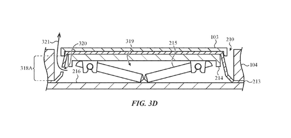 Apple patent of the silicone membrane around the butterfly keyboard