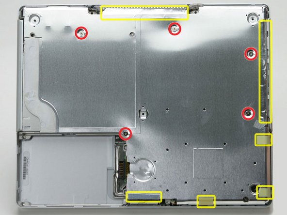 Image 1/1: Peel back the yellow tape and foil shielding outlined in the image.