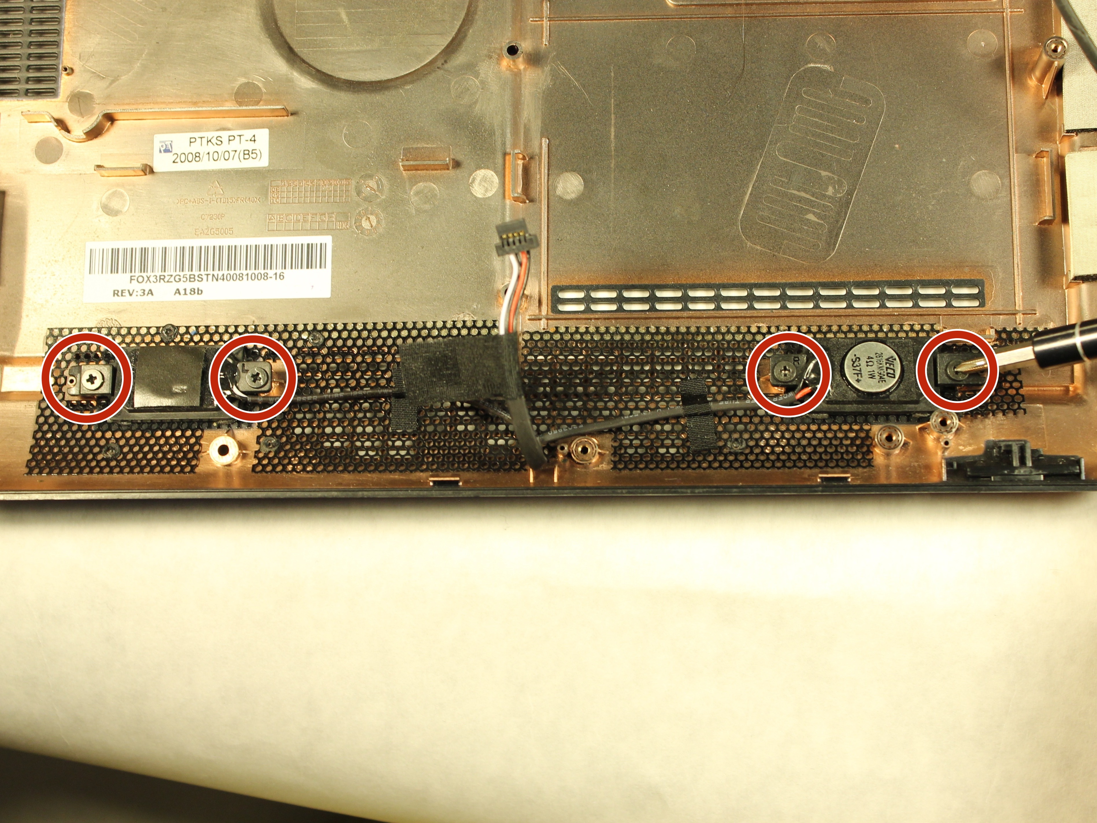 Acer Aspire One A1501570 Speaker Replacement iFixit Repair Guide