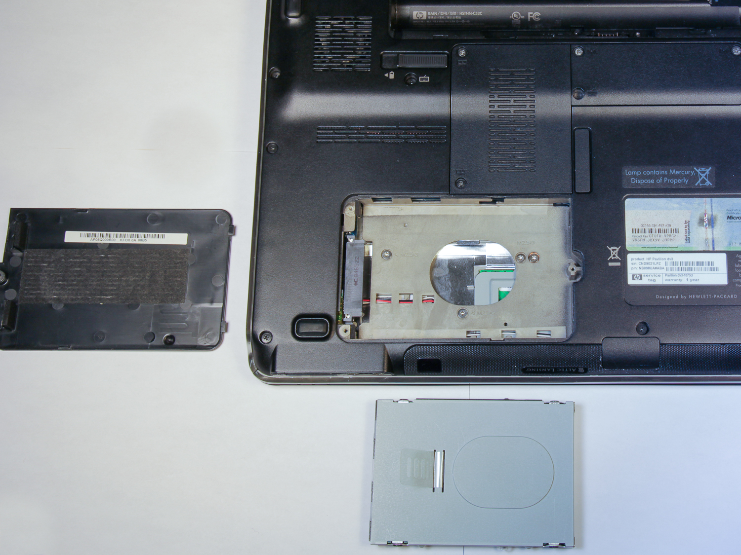 HP Pavilion DV3 Hard Drive Replacement - iFixit Repair Guide. Compaq  Presario CQ32 CQ42 ...