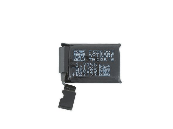 Image 2/2: For those of you keeping score, this battery offers a full 32% increase in power over the [https://www.ifixit.com/Teardown/Apple+Watch+Teardown/40655#s93649|previous generation|new_window=true]—most likely to compensate for the addition of GPS capability.