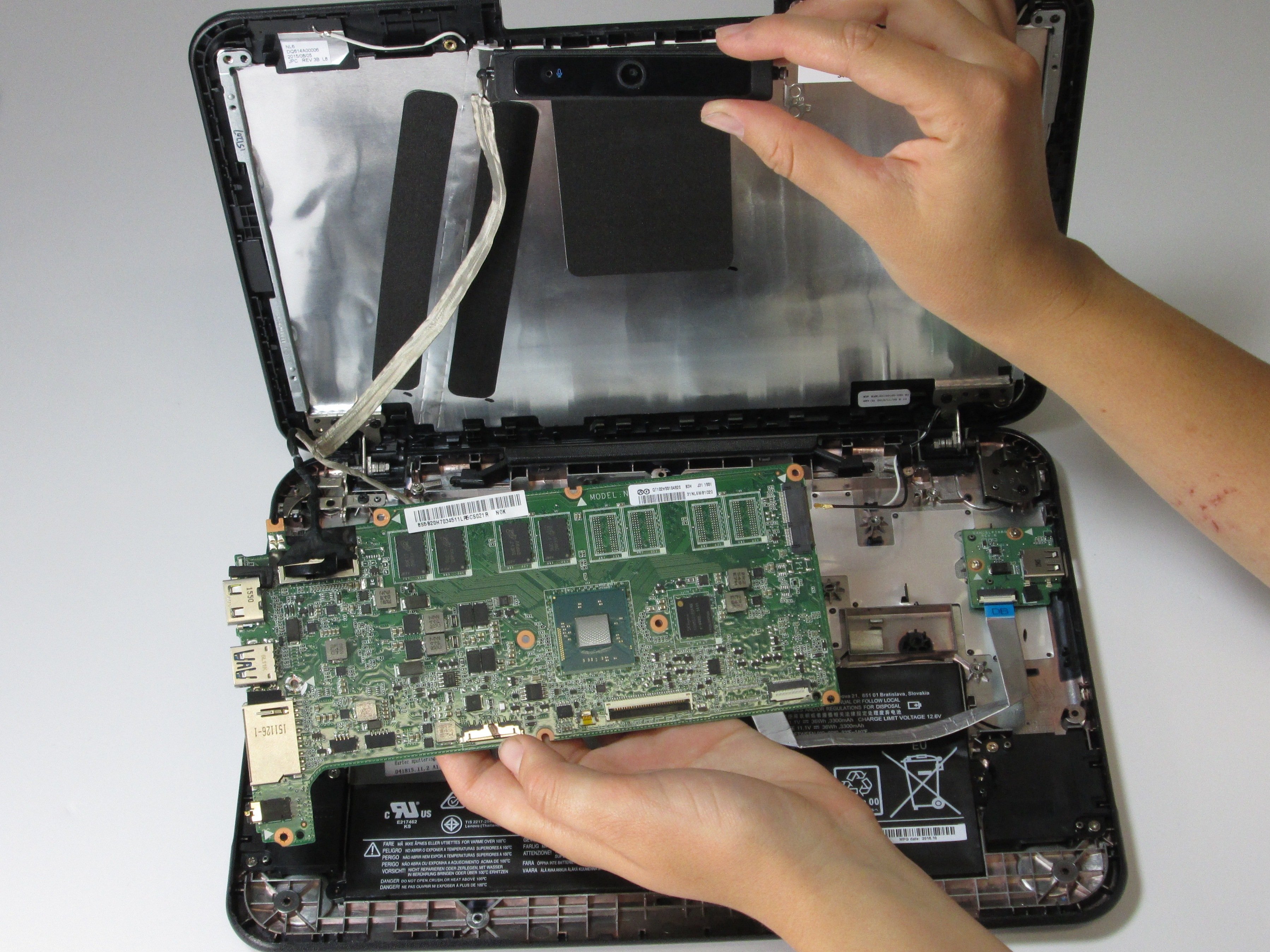 Lenovo N21 Chromebook Motherboard and Camera Replacement iFixit