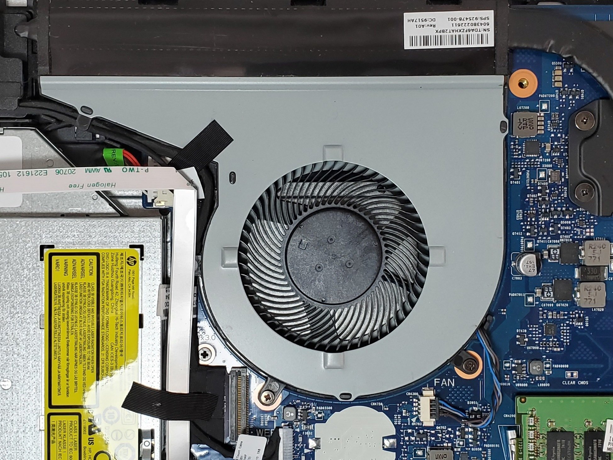 HP Envy 17mae111dx CPU Fan Replacement iFixit Repair Guide