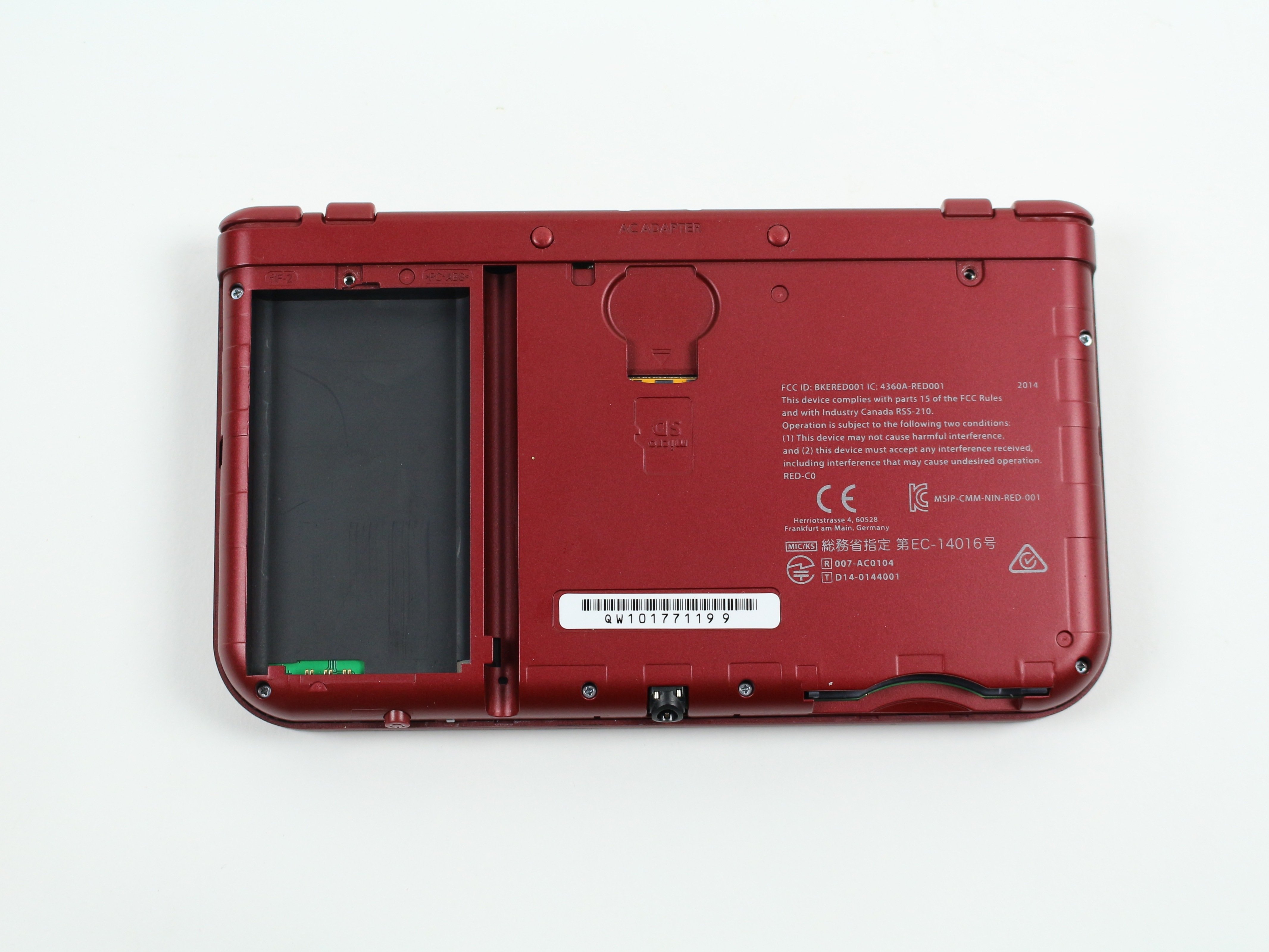 3ds xl battery cover