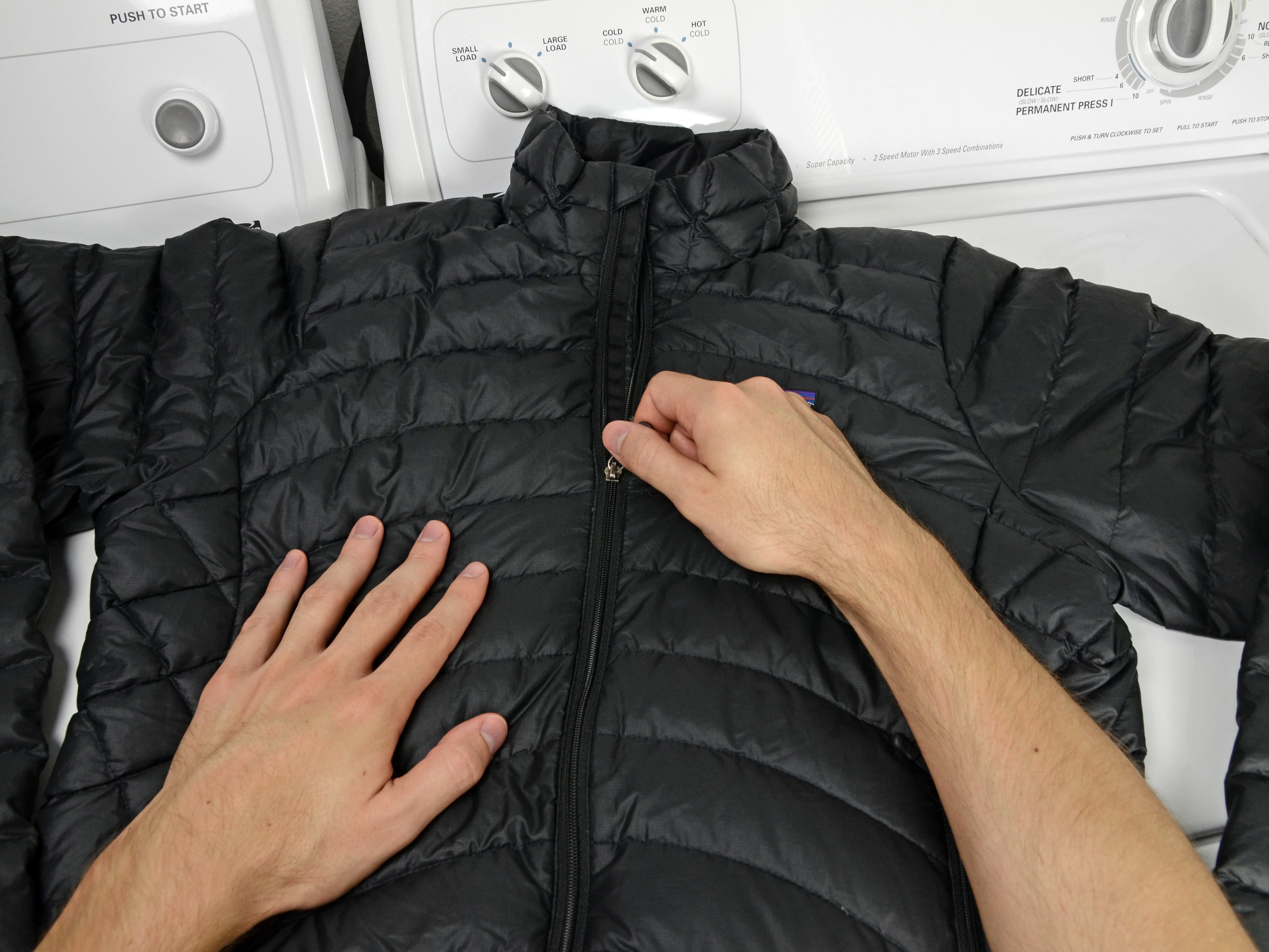 fixing down jacket