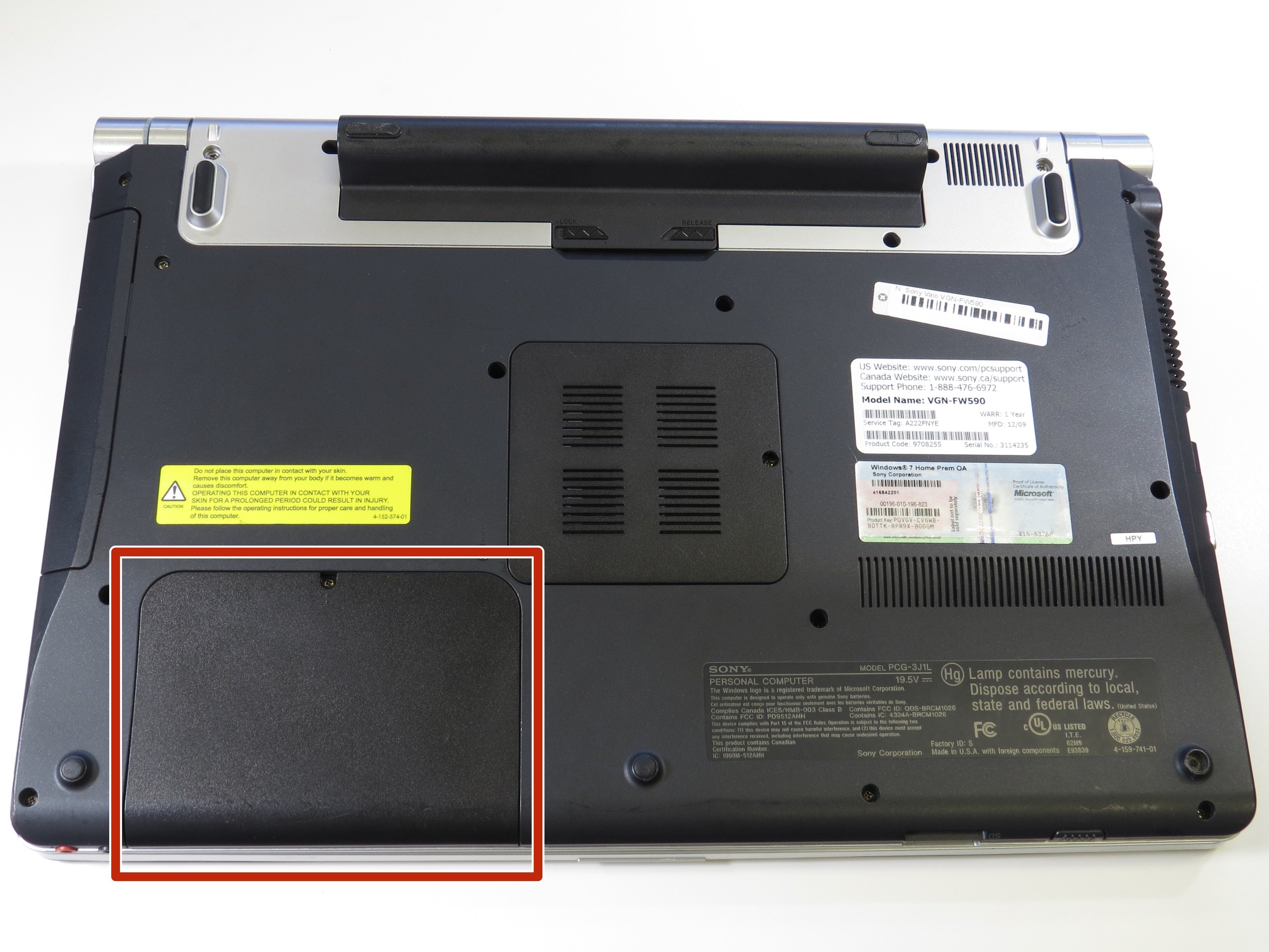 Sony VAIO VGNFW 590 Hard Drive Replacement iFixit Repair Guide